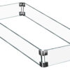 Elementi Window Shield Granville Fire Table, Hampton Fire Table, Rectangle Oblong Windscreen Fire Tempered Glass